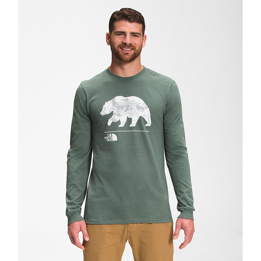 The North Face Long Sleeve Mens Australia - The North Face Bearscape Green (LDK-578423)